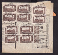 DDFF 161 - Timbres Chemin De Fer En MULTIPLES - 10 X 1/2 F (2 Marginaux) - S/ Bulletin D'Expédition - ADINKERKE 1950 - Dokumente & Fragmente