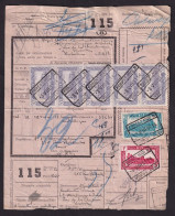 DDFF 164 - Timbres Chemin De Fer En MULTIPLES - 5 X 50 F - S/ Bulletin D'Expédition - FOREST MIDI 1951 - Documenten & Fragmenten