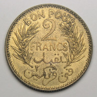 Tunisie, Protectorat Français, Bon Pour 2 Francs, Sans Le Nom Du Bey, 1921 - Tunisia