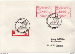Postal History: Belgium R Cover With Automat Stamps - Briefe U. Dokumente