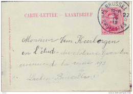 Zz311: 10ct ALBERT : 27* BRUSSEL 27* BRUXELLES > LAEKEN - Fortune Cancels (1919)