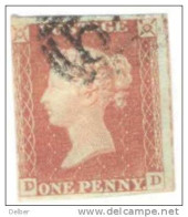 _A674: Penny Red : Imperf. SG#8-12 :  D__D - Used Stamps