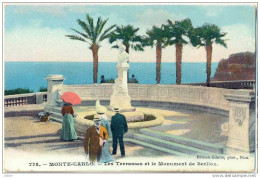 Cc237 : 778.- MONTE-CARLO - Les Terrasses Et Le Monument De Berlioz  ( Luxe - Druk ) - Terrassen