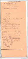 _S912: ( BEWIJS VAN STORTING ) : ROUSBRUGGE-HARINGHE 14-15 12 II 1914 - Postkantoorfolders