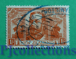 S755- NUOVA ZELANDA - NEW ZEALAND 1920 KING GEORGE V 1sh USATO - USED - Gebruikt