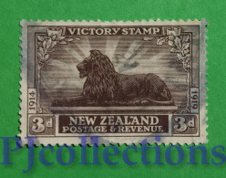 S756- NUOVA ZELANDA - NEW ZEALAND 1920 LEONE - LION 3d USATO - USED - Gebruikt