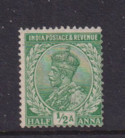 INDIA - 1911-22 George V Star Watermark 1/2a Hinged Mint - 1911-35 King George V