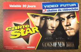 VIDEO FUTUR CARTE STAR GANGS OF NEW YORK CINEMA PAS NO TELECARTE TELEFONKARTE SCHEDA TARJETA PHONECARD PREPAID CARD - Subscription