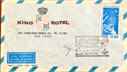 BRAZIL 1964, ADVERTISING COVER, KING HOTEL, ILLUSTRATE CROWN, ROCKET, RADAR STAMP, SPORT, TORCH BEAR PLAYER - Autres & Non Classés