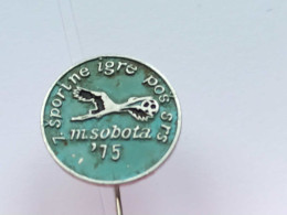 BADGE Z-51-9 - SPORT TOURNAMENT MURSKA SOBOTA, SLOVENIA, FOOTBALL, CIGOGNE, STORK - Leichtathletik