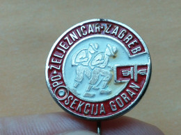 BADGE Z-74-1 - ALPINISM, Mountain, Mountaineering, ZELJEZNICAR ZAGREB, CROATIA, SEKCIJA GORAN, RAILWAY, TRAIN - Alpinism, Mountaineering