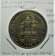 "La Ruche Verrière Lodelinsart" Jeton Touristique De La Monnaie De Paris 2000 - Turísticos
