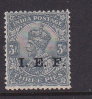 INDIAN EXPEDITIONARY FORCES - 1914 George V  3p Hinged Mint - 1911-35 King George V