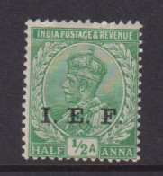 INDIAN EXPEDITIONARY FORCES - 1914 George V  1/2a Hinged Mint - 1911-35 King George V