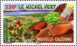 New Caledonia - 2023 - Ecology - Green Nickel Excavation - Mint Stamp With Varnish - Ungebraucht