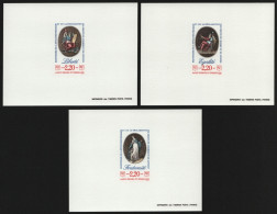 St. Pierre & Miquelon 1989 - Mi-Nr. 571, 572 & 574 ** - MNH - Epreuve De Luxe - Non Dentelés, épreuves & Variétés