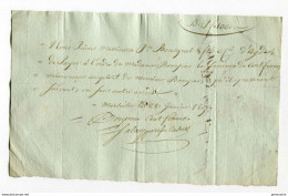 Billet à Ordre époque Napoléonienne - Lettre De Change 1807 - Agde - Marseille - Hérault - Languedoc - Otros & Sin Clasificación