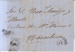 Año 1870 Edifil 107 Alegoria Carta Matasellos Rombo Burgos Inocencio Gomez - Covers & Documents
