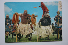 Afrique Africa, Northern Nigeria,Mask Dancer,Tiv Division- Old Postcard - Nigeria