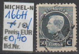 1921 - BELGIEN - FM/DM "König Albert I.-Montenez" 50 C Graublau - O  Gestempelt - S.Scan (166Ho Be) - 1921-1925 Small Montenez