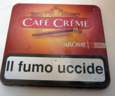 Café Crème Cigars SIGARI METAL SCATOLA VUOTA ITALY - Zigarrenkisten (leer)