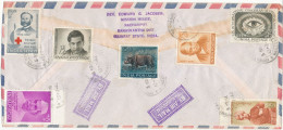 India Air Mail Cover Sent To Czechoslovakia 13-7-1963 With More Topic Stamps - Luchtpost