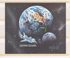 Bulgaria 1991 - Space, Mi-nr. Bl. 215B, Imperforated, MNH** - Neufs