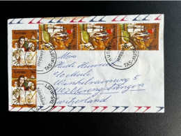 AUSTRALIA 1979 AIR MAIL LETTER HUONVILLE TO OBERENGSTRINGEN 20-04-1979 AUSTRALIE COOK SHIPS - Covers & Documents