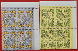 VATICAN VATICANO VATIKAN 1982 SAINT AGNESE AGNES OF BOHEMIA PRAHA PRAGUE BLOC OF FOUR FIRST DAY - Used Stamps