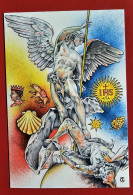 VATICAN VATICANO VATIKAN 2019 90 ANNIVERSARIO MICHAEL ARCHANGEL POPE BENEDICT POPE FRANCIS ANGEL GABRIELE POST CARD - Covers & Documents