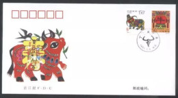 China FDC/1997-1 Zodiac/Year Of Ox 1v MNH - 1990-1999