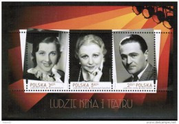 POLAND 2013, Mi 220 People Of Cinema And Theatre, Actors Mini SHEET MNH ** - Unused Stamps