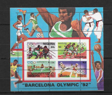 P6 Belle Variété Piquage Tennis De Table Tafel Tennis TischTennis Nigeria Neuf ** Barcelona 1992 Judo Basket-ball Boxe - Tafeltennis