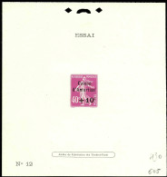 France épreuves Timbres D'usage Courant N°246 Epreuve D'atelier N°12  +10 Sur 40c Semeuse Lilas    - 1906-38 Semeuse Camée