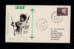 SAS-Erstflug Stockholm - Johannesburg, 5.4.64 - Covers & Documents