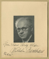 Wilhelm Backhaus (1884-1969) - German Pianist - Signed Photo - Stockholm 1941 - Sänger Und Musiker