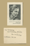 Annie Fischer (1914-1995) - Hungarian Pianist - Back Signed Photo - Stockholm 1941 - COA - Chanteurs & Musiciens