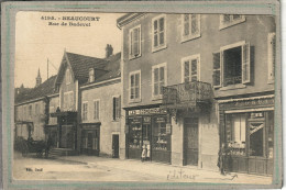 CPA - BEAUCOURT (90) - Aspect De La Rue De Badevel Et De L'Epicerie , Les Economiques, En 1918 - Beaucourt