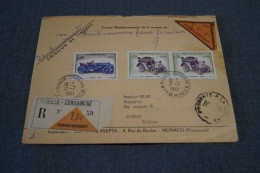 Remboursement,ancien Envoi De Monaco Condamine,recommandé N° 39 Avec 3 Timbres,1961, Pour Collection - Lettres & Documents