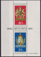 1973 Deutschland>BRD, ** Mi:DE BL9, Sn:DE B502, Yt:DE BF8, Briefmarken Ausstellung IBRA München '73 - 1959-1980