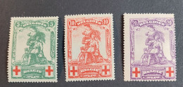 Merode Monument Full Set , MH Mi.nr 104/106 - 1914-1915 Croix-Rouge