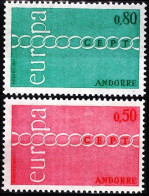 ANDORRA FRENCH 1971 EUROPA. Complete Set, MNH - 1971