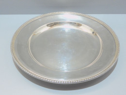 -ANCIEN GRAND PLAT ROND CHRISTOFLE Modèle Perles Jus De Grenier Déco Table    E - Portate