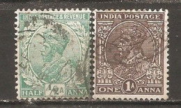 India Inglesa -  Nº Yvert 109-10 (usado) (o) - 1911-35 King George V