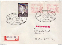 Postal History: Belgium R Cover With Automat Stamps - Briefe U. Dokumente