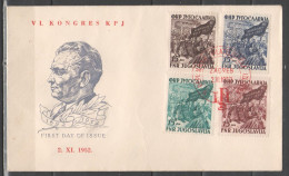 Jugoslavia 1952 - Congresso Del Partito FDC        (g9368) - Covers & Documents
