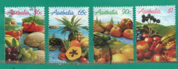 23 Australia 1987 Yvert 990/93 Ss Usados Y Nuevo(991) TT: Frutas,Fruits - Usati