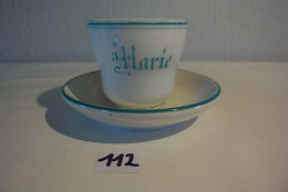 C112 Tasse Et Sous Tasse Porcelaine MARIE - Other & Unclassified