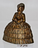 C115 Mini Cloche En Forme De Demoiselle Bronze Ou Autre - Cloches