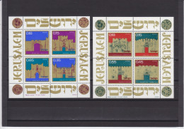 ISRAEL - 1971 / 1972 - ** / MNH - JERUSALEM EXHIBITION - INDEPENDENCE - MINISHEETS  - Mi. 8 / 9 - Blocchi & Foglietti